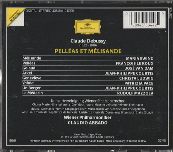 Claude Debussy / Claudio Abbado: Pelléas Et Mélisande 2CD (Käyt)