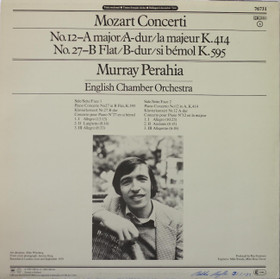 Mozart / Murray Perahia: Conserti K.414 & K.595 LP (Käyt)