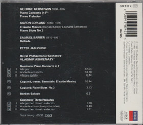 Gershwin / Peter Jablonski /Vladimir Ashkenazy: Piano Concerto CD Käyt