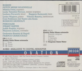 Rossini / Pavarotti /Freni /Raimondi: Petite Messe Solennelle 2CD Käyt