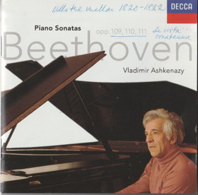 Beethoven / Ashkenazy: Piano Sonatas Opp. 109, 110, 111. CD (Käyt)