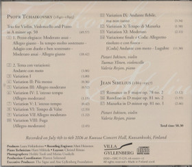 Inkinen / Ylinen / Resjan: Tchaikovsky, Sibelius CD (Käyt)