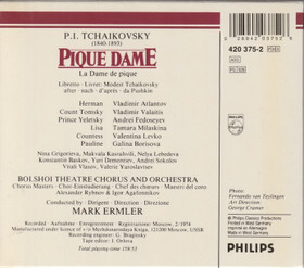 Tchaikovsky / Atlantov / Valaitis / Ermler: Pique Dame 3CD Box (Käyt)