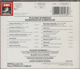 Placido Domingo: Romanzas De Zarzuelas CD (Käyt)