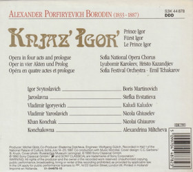 Borodin /Nicolai Ghiaurov / Emil Tchakarov: Prince Igor 3CD Box (Käyt)