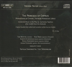 Fredrik Pacius / Ulf Söderblom: The Princess of Cyprus CD (Käyt)
