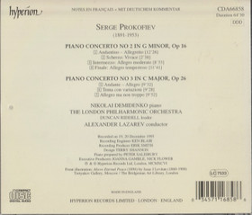 Prokofiev / Demidenko: Piano Concerto No 2, Piano Concerto No 3. CD 