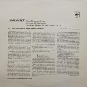 Prokofiev / Eugene Ormandy: Classical Symphony LP (Käyt)