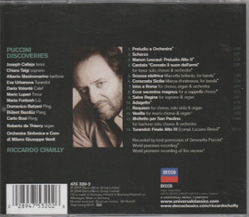 Giacomo Puccini / Riccardo Chailly: Puccini Discoveries CD (Käyt)