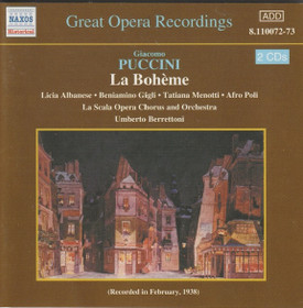 Puccini / Albanese / Gigli /Menotti / Berrettoni: La Bohème 2CD (Käyt)