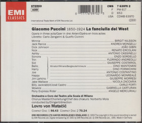 Puccini / Birgit Nilsson /Lovro Von Matacic: La Fanciulla Del West 2CD