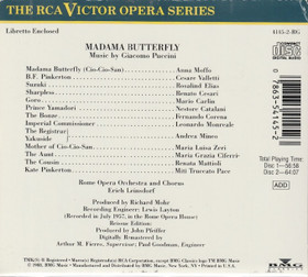 Puccini / Erich Leinsdorf: Madama Butterfly 2CD (Käyt)
