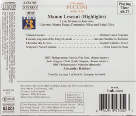 Puccini: Manon Lescaut (Highlights) CD (Käyt)