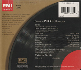 Puccini / Callas / Di Stefano / Victor De Sabata: Tosca 2CD Box (Käyt)