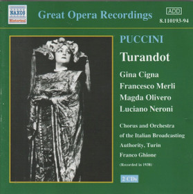 Puccini / Cigna / Merli /Olivero /Neroni / Ghione: Turandot 2CD (Käyt)