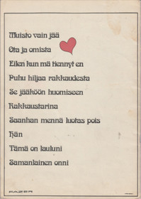 Puhu hiljaa rakkaudesta - nuottivihko K3- (Käyt)