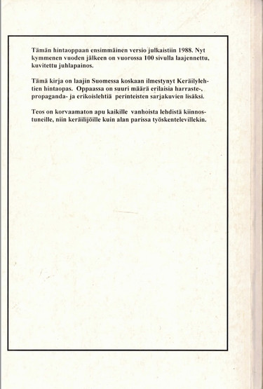  Martti Pöyhönen: Keräilylehtien hintaopas 1998–2000. K3- (Käyt)