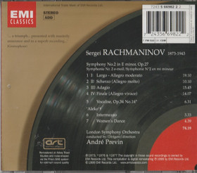Rachmaninov / Previn: Symphony No.2 etc. CD (Käyt)