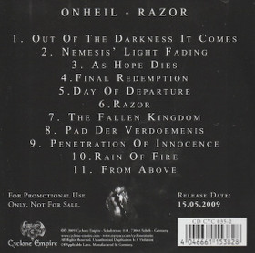 Onheil: Razor CD (Käyt. Promo)