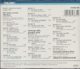 Bach / Harnoncourt: Bauern- Und Kaffee- Kantate CD (Käyt)