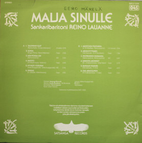 Reino Lauanne: Malja Sinulle LP (Käyt)