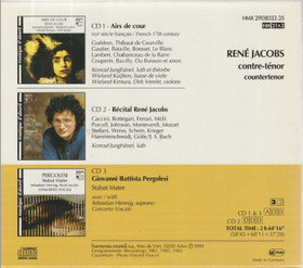 René Jacobs: Stabat Mater, Airs De Cours, Recital René Jacobs. 3CD Box