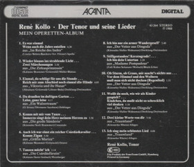 René Kollo: Der Tenor und seine Lieder /Mein Operetten Album CD (Käyt)