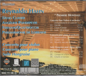 Reynaldo Hahn: Oeuvres Concertantes CD (Käyt)