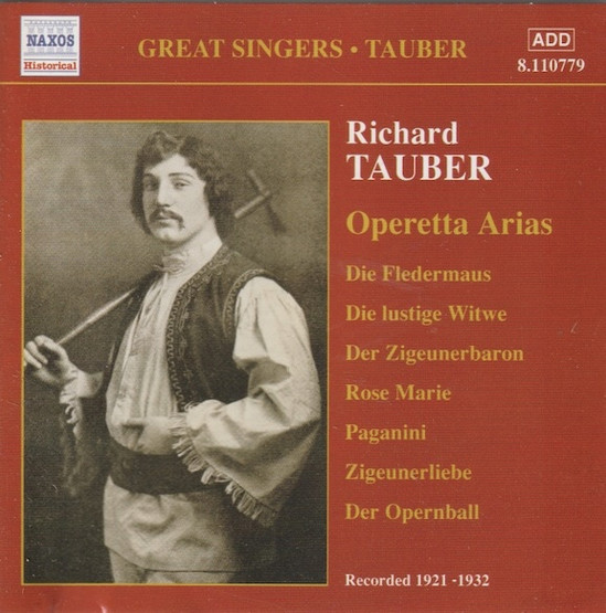 Richard Tauber: Operetta Arias CD (Käyt)