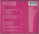 Scriabin / Prokofiev / Shostakovich / Richter: The Master (Vol. 3) CD