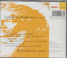 Beethoven / Risto Lauriala: Diabelli Variations CD (Käyt)
