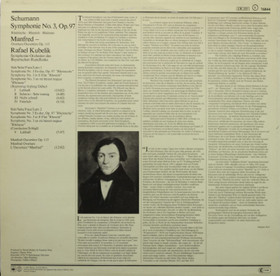 Robert Schumann / Rafael Kubelik: Symphonie No.3 & Manfred LP (Käyt)