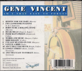 Gene Vincent: Am I That Easy To Forget CD (Käyt)