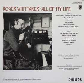 Roger Whittaker: All Of My Life LP (Käyt)
