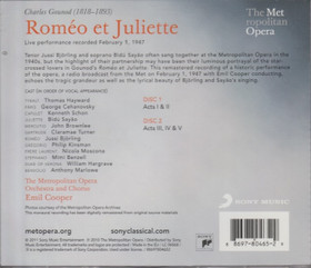 Gounod / Björling / Bidú Sayão / Cooper: Roméo Et Juliette 2CD (Käyt)