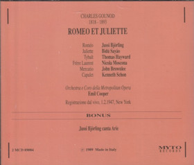 Gounod / Björling /Sayão /Moscona / Cooper: Romeo et Juliette 2CD Käyt