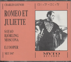 Gounod / Björling /Sayão /Moscona / Cooper: Romeo et Juliette 2CD Käyt