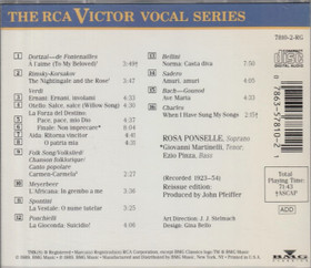Rosa Ponselle: Verdi / Bellini / Myerbeer / Poncielli CD (Käyt)