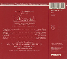 Rossini / Baltsa / Sir Neville Marriner: La Cenerentola 3CD Box (Käyt)