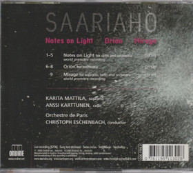 Kaija Saariaho / Christoph Eschenbach: Notes On Light etc. CD (Käyt)