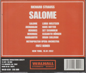 Richard Strauss / Welitsch / Reiner: Salome (New York 1952) 2CD (Käyt)