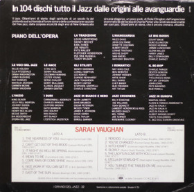 Sarah Vaughan: Sarah Vaughan LP (Käyt)
