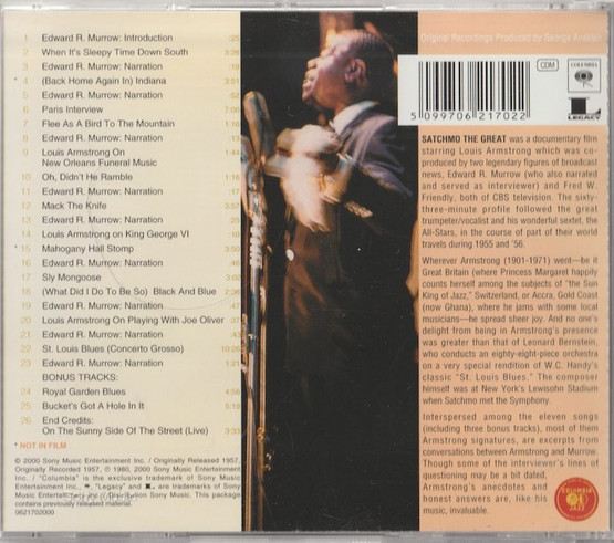 Louis Armstrong: Satchmo The Great CD (Käyt)