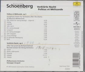 Arnold Schoenberg: Verklärte Nacht, Pelléas Et Mélisande CD (Käyt)