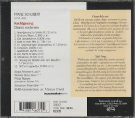 Franz Schubert / Marcus Creed: Nachtgesang CD (Käyt)