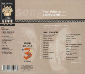 Peter Schreier / András Schiff: Schubert Songs CD (Käyt)
