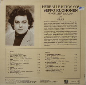 Seppo Ruohonen: Herralle kiitos soi - hengellisiä lauluja ja virsiä LP