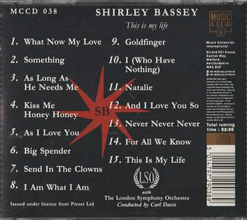 Shirley Bassey: This Is My Life CD (Käyt)