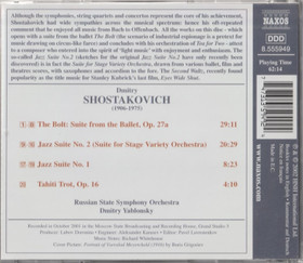 Shostakovich/ Dmitry Yablonsky: Jazz Suites Nos. 1 And 2. CD (Käyt)