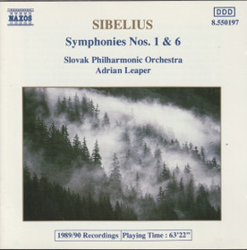 Sibelius / Adrian Leaper: Symphonies Nos. 1 & 6. CD (Käyt)